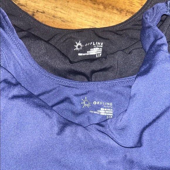 Offline by Aerie Black and Blue Sports Bras  Size Small GUC - Picture 2 of 3